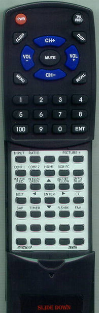 ZENITH Z50P3 Replacement Remote