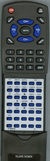 LG 6710900010X Replacement Remote