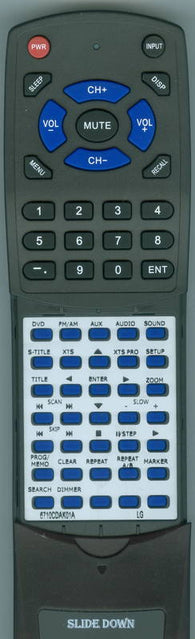 LG RT6710CDAK01A Replacement Remote