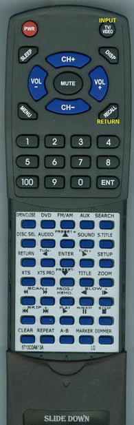 LG 6710CDAK13A Replacement Remote