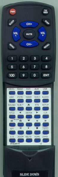 LG 6710CDAK17A Replacement Remote