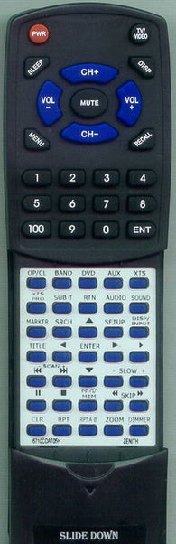 ZENITH ZHD311 Replacement Remote