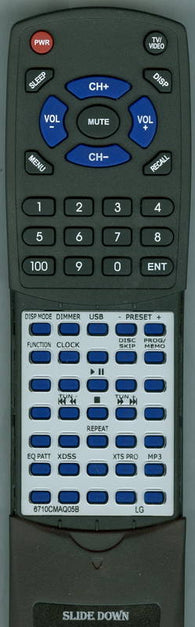 LG 6710CMAQ05B Replacement Remote