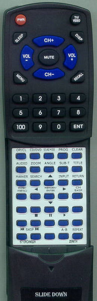 ZENITH XBS444 Replacement Remote