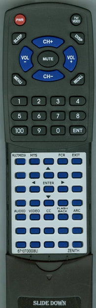 ZENITH Z32LZ5R Replacement Remote