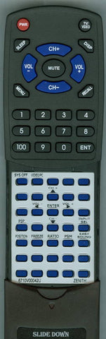 ZENITH P40V24 Replacement Remote