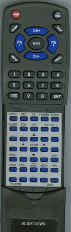ZENITH R40W46F Replacement Remote