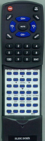 ZENITH RT6710V00151J Replacement Remote