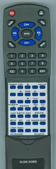 GOLDSTAR 6711R1N104C Replacement Remote