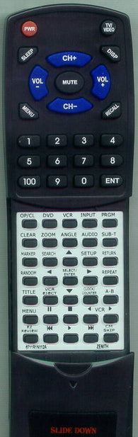 ZENITH XBV342 Replacement Remote