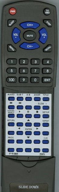 ZENITH ZPA314 Replacement Remote