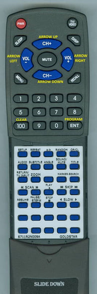 GOLDSTARINSERT RT6711R2N009A Replacement Remote