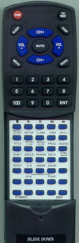 ZENITH DVC2550 Replacement Remote