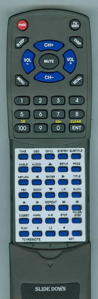 APIINSERT RT701REMOTE Replacement Remote