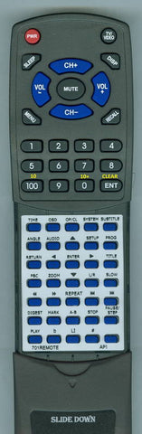 APIINSERT RT701REMOTE Replacement Remote