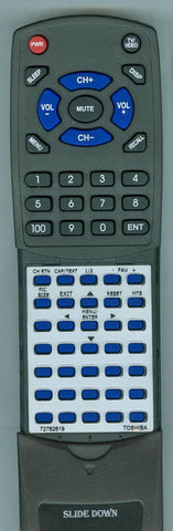 TOSHIBA RT72782619 Replacement Remote