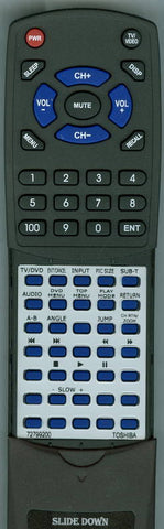 TOSHIBA CT866 Replacement Remote