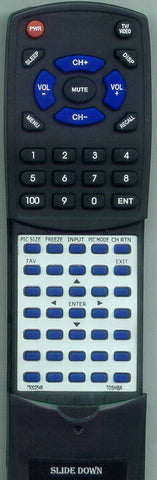 TOSHIBA 75002548 Replacement Remote