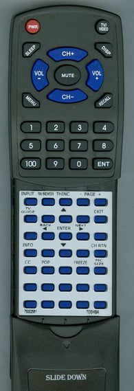 TOSHIBA 47LX196 Replacement Remote