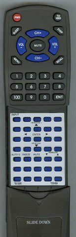 TOSHIBA TDPXP1U Replacement Remote