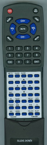 TOSHIBA 46WX8000U Replacement Remote