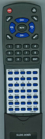 TOSHIBA RT75020381 Replacement Remote