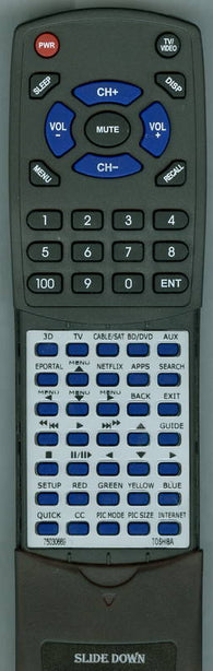 TOSHIBA 47L7200U Replacement Remote