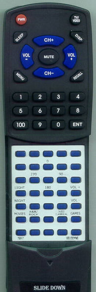 VELODYNE 79017 Replacement Remote
