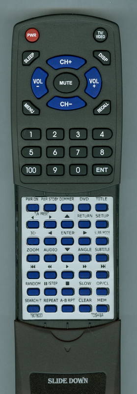 TOSHIBA RT79078033 Replacement Remote Control