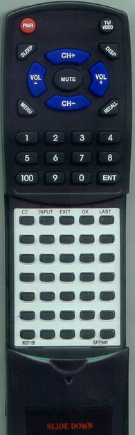 GATEWAY LCD13TV Replacement Remote