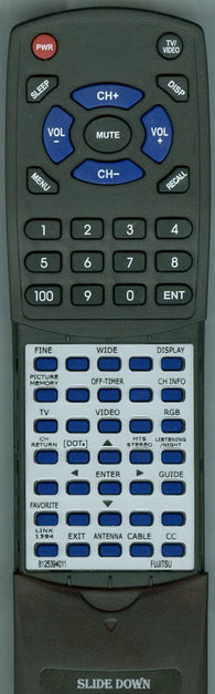 FUJITSU P50FT00AUB Replacement Remote