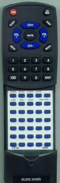 ADMIRAL AAW08CR1FHU Replacement Remote
