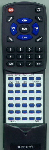 ADMIRAL RT814012400 Replacement Remote