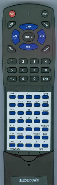 HAIER RT8142024570002 Replacement Remote
