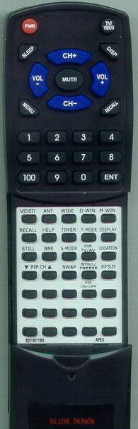 APEX 8201801160L Replacement Remote
