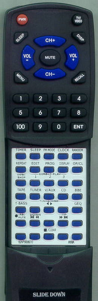 AIWA 514750168 Replacement Remote
