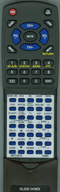 PIONEERINSER VSX824 Replacement Remote