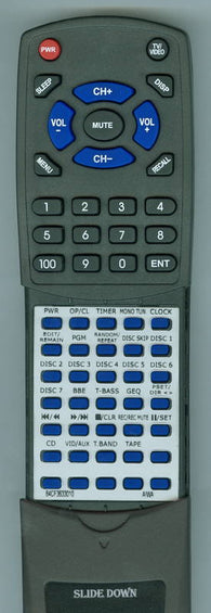 AIWA 84CF3633010 Replacement Remote