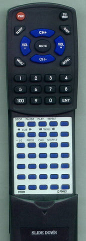 JCPENNEY 873-0368 Replacement Remote