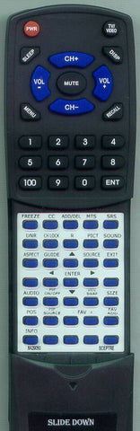SCEPTRE 8A29050 Replacement Remote