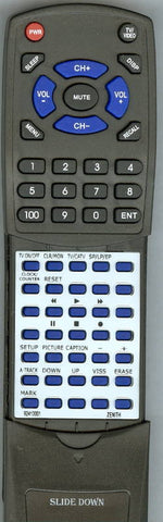 ZENITH RT92410001 Replacement Remote