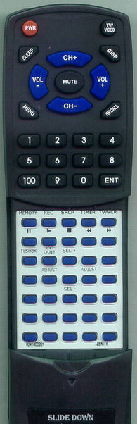 ZENITH VRM2120 Replacement Remote
