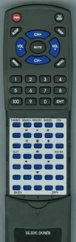 ZENITH SC210502 Replacement Remote