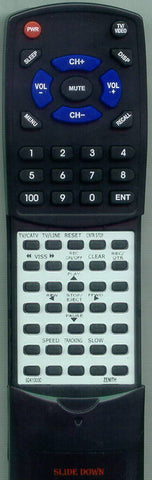 ZENITH 92410030 Replacement Remote