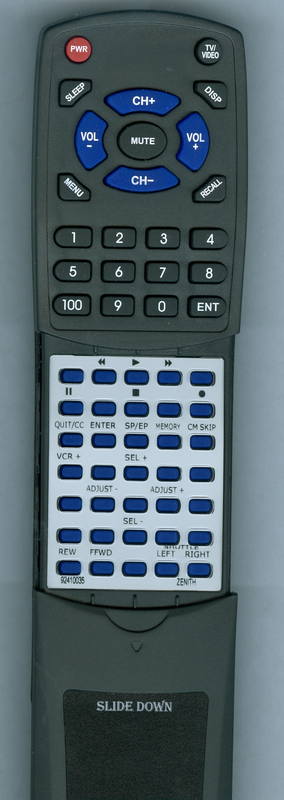 ZENITH MBR425Z Replacement Remote – Remotes.net