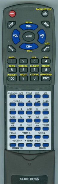 DENONINSERT RT9430202106 Replacement Remote