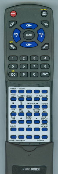DENONINSERT RT943307000180D Replacement Remote