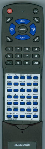 NEC RT98GRABD1NENED Replacement Remote
