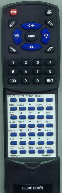MAGNAVOX RT996500021121 Replacement Remote Control