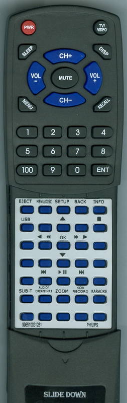 PHILIPS RT996510031281 Replacement Remote Control